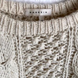 Bahrain cable 100% wool sweater